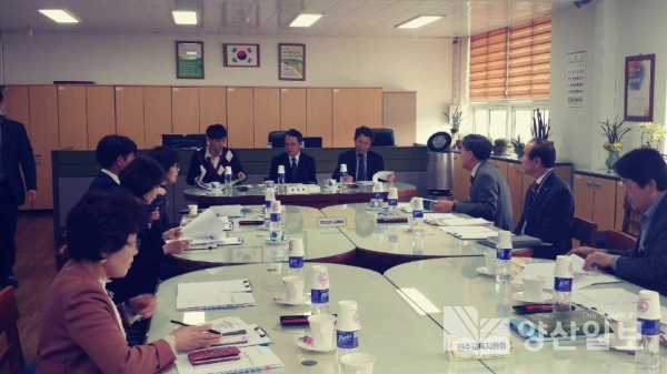 교육부와 경남도교육청은 합동으로 학교현장 시찰을 위해 사전점검을 실시했다. (사진제공=경남도교육청)