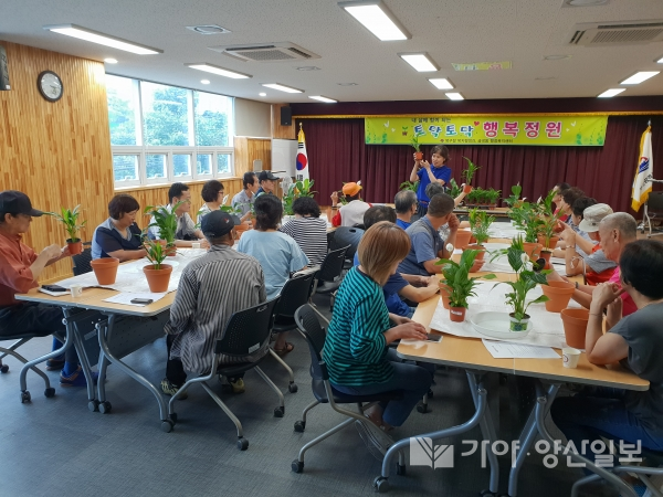 부산 북구는 고독사 예방을 위해 '토닥토닥 행복정원'을 추진한다.