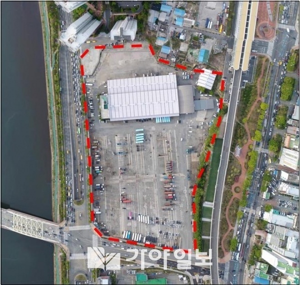부산광역시 해운대구 재송동 한진CY 부지 항공사진(자료사진)