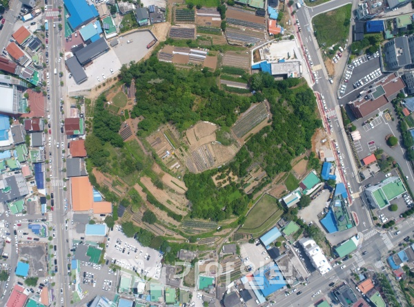 고성군 동외동 소가야 유적 전경(경남도 제공)